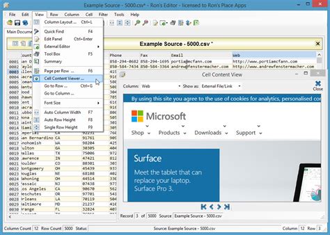 Rons CSV Editor 2023.05.19.1414